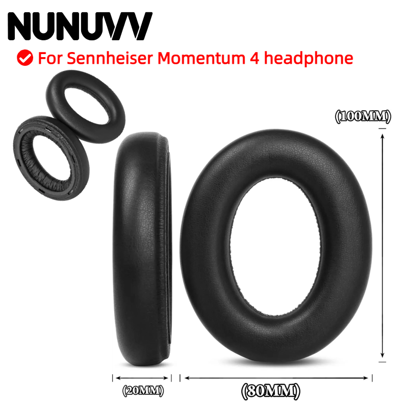 Sennheiser Headphone Momentum 4 - Nakładki na uszy NUNUVV z plastikową