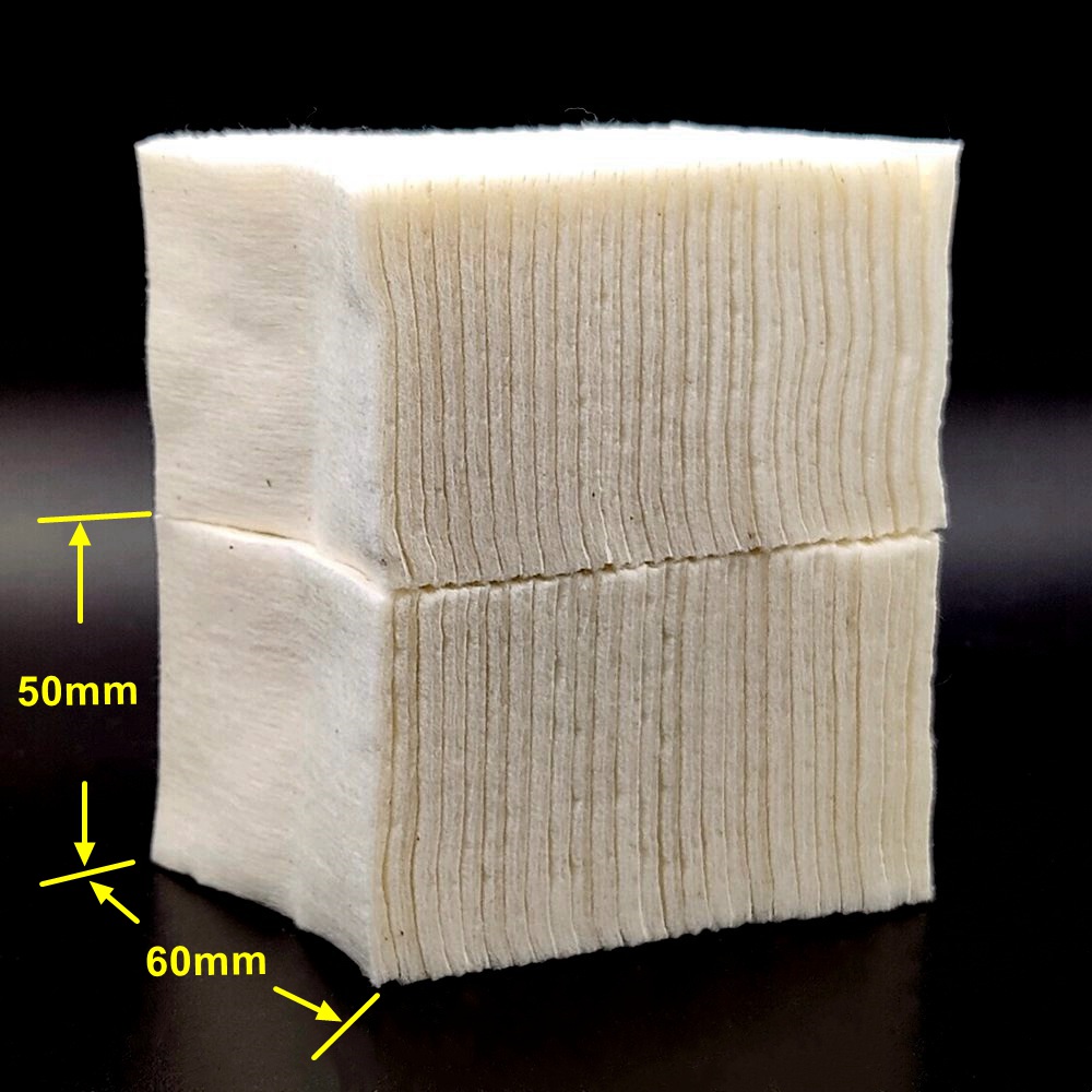 Cotton Wick Organic - 300/100/50 SZTUK Organiczna 100% Bawełna 50x60mm