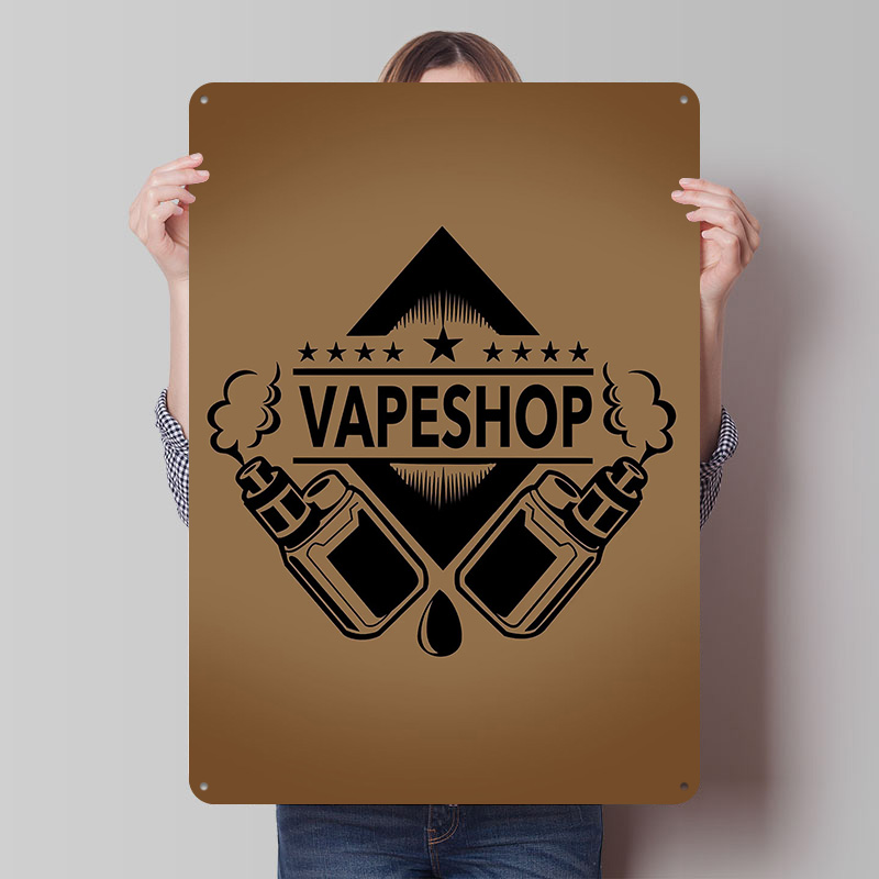 Plakaty z logo sklepu z vape,  – Vaping Shop recenzja i cena